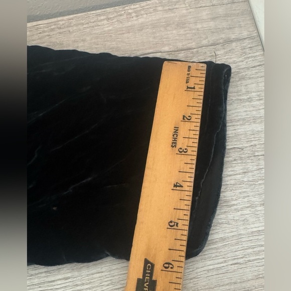 Eileen Fisher Crushed Velvet Pull On Pants High Rise Dressy Festive Small *READ - Picture 9 of 11